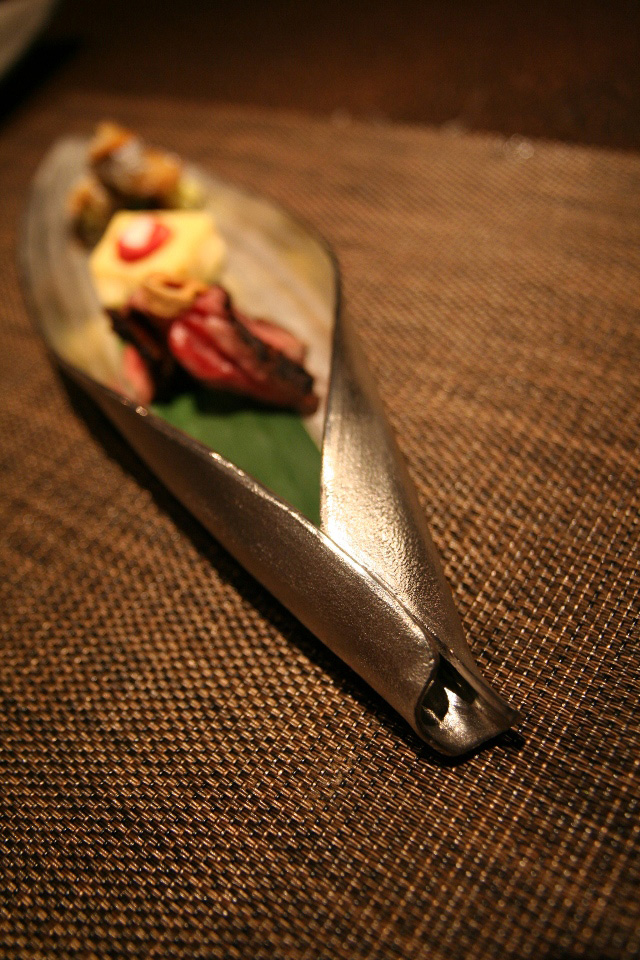 錫製和食器【笹巻長皿】作家「小泉均」